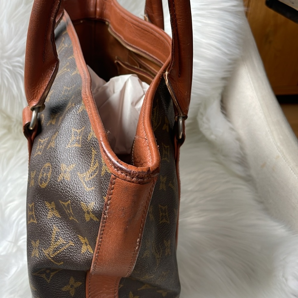 Vintage Louis Vuitton Weekender PM tote logo leather trim GUC - Picture 11 of 17